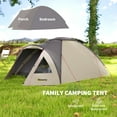 thumbnail image 4 of Outsunny 3 Man Camping Tent, Waterproof Family Tent with Bedroom, Porch, 4 of 10
