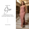 thumbnail image 2 of David’s Bridal, The Edit by DB Studio Women's Formal Sheath Dress with Asymmetrical Straps, Full Length, Jersey, 2 of 6