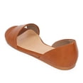 thumbnail image 3 of YDN Women Simple Western Peep Open Toe D'Orsay Casual Flats Low Heels Sandals Slip On Comfy Walking Dressy Shoes Size 8.5 Sandy Brown, 3 of 4