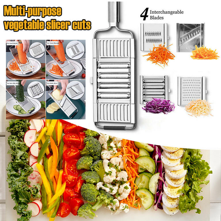 Cheese Grater Set, Multi Purpose Vegetable Slicer for Fruit, Chocolate  Stainless Steel Set of 4 Kitchen Graters 