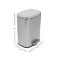 thumbnail image 4 of Home Basics Soft Close 12 Lt Stainless Steel Step Waste Bin, Silver, 4 of 5