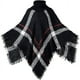 thumbnail image 1 of Ficarrico Poncho de cuello alto para mujer, suéter de punto, capa, chal, abrigo, borlas, cuello alto, Poncho de ala de murciélago, capa de invierno, 1 of 4
