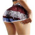 thumbnail image 2 of QLEICOM Womens Athletic Shorts, Plus Size Shorts, Fitness Leggings Fitness Independence Day Printed Yoga Sweat Pants Yoga Shorts, Running Shorts, Comfy Beach Shorts, Cycling Shorts Multicolor L, 2 of 3