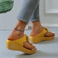 thumbnail image 6 of Ruyang Women Sandals Shoes Comfortable Flip Flops for Women with Arch Support Summer Casual Wedge Rhinestone Sandals for Women, 6 of 8