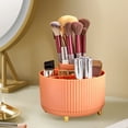 thumbnail image 1 of Organizador de maquillaje giratorio 360 | Bandeja de almacenamiento de cosméticos con compartimentos | Soporte de brillo de labios de brocha de maquillaje para mueble de baño de escritorio de, 1 of 5