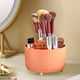 thumbnail image 1 of Organizador de maquillaje giratorio 360 | Bandeja de almacenamiento de cosméticos con compartimentos | Soporte de brillo de labios de brocha de maquillaje para mueble de baño de escritorio de, 1 of 5