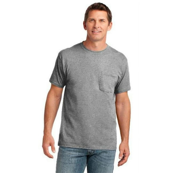 Port & Company ® Core Cotton Pocket Tee. Pc54p S Athletic Heather