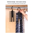 thumbnail image 3 of Tie Rack Hanging 20 Slot Rotatable Replacement Home Closet Wardrobe Scarf Belt Headband Necktie Holder Organizer Hanger, 3 of 7