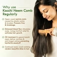 thumbnail image 6 of Nat Habit Kacchi Neem Wide Tooth Wooden Hair Comb, Detangling, Frizz Control & Shine, Brown Solid Print, 6 of 9