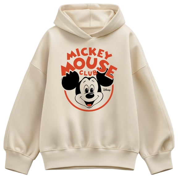 Disney - Mickey Mouse Club Logo - Women's Oversized Fleece Hoodie Sweatshirt