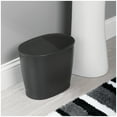 thumbnail image 5 of iDesign Small Plastic Bathroom Trash Can, 2.1 Gallon/8L. Slim Garbage Can for Bedroom, Office, 2-Pack, Black, 5 of 7