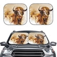 thumbnail image 2 of Naloa Yak 2 Piece Foldable Car Sun Shades, Car Windshield Sunshade, Front Window Sunshade for Car, Truck, SUV - Small, 2 of 7