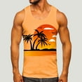 thumbnail image 2 of kpoplk Men Fashion Spring Summer Casual Sleeveless O Neck Printed Tank Tops Blouse M Z1-Yellow, 2 of 9