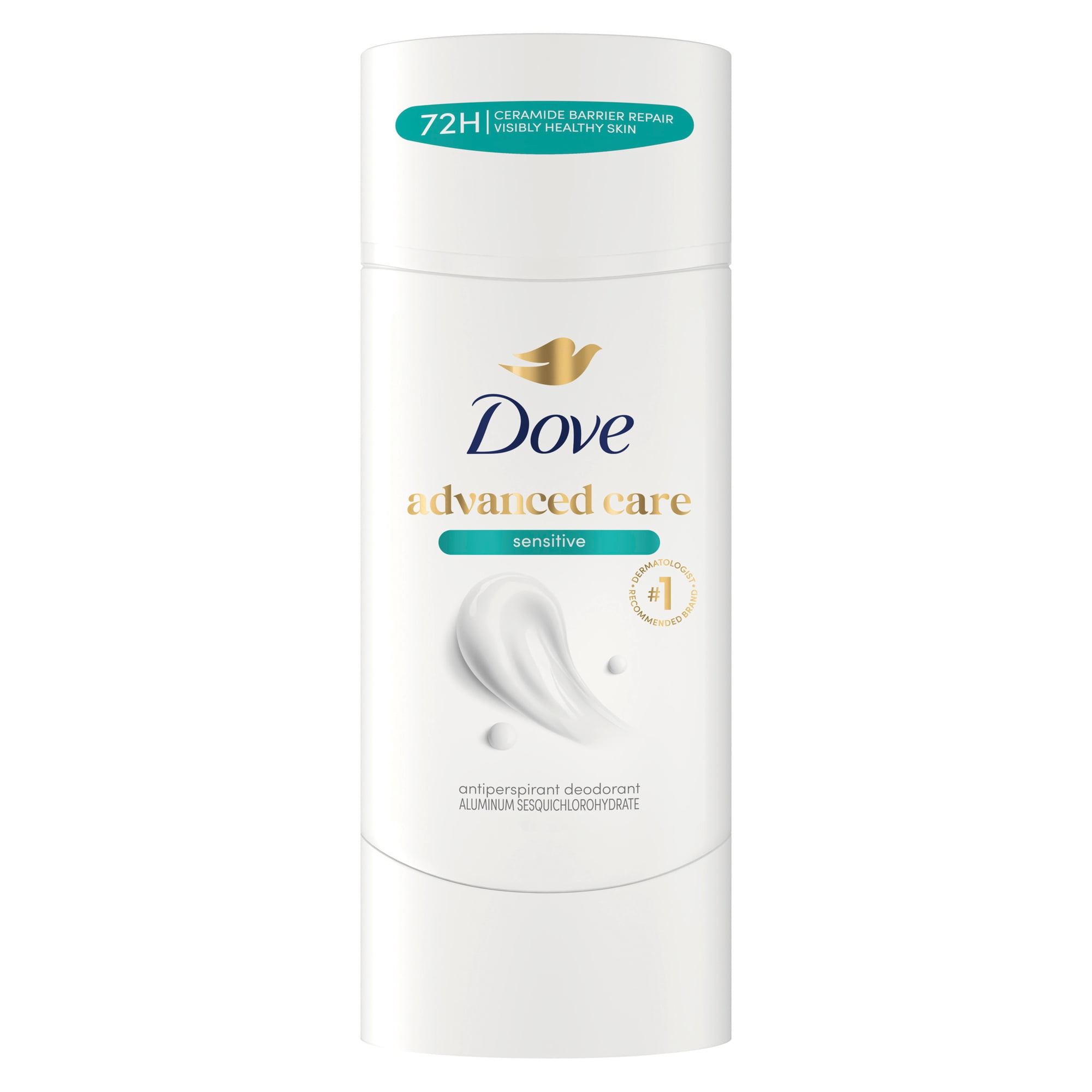 Dove Advanced Care Antiperspirant Deodorant Stick for Helping Repair Skin Barrier After Shaving, Sensitive with 72-Hour Sweat & Odor Protection, 2.6 oz