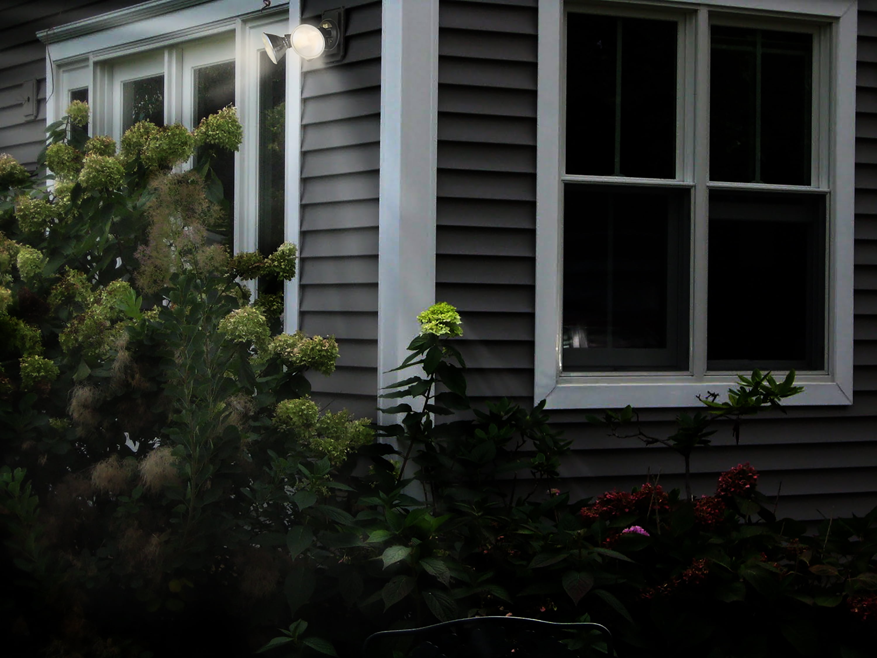 Brink's Dual Lamp Flood Security Light, White Finish