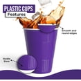 thumbnail image 3 of Amscan Vibrant Purple 18oz Plastic Party Cups – 50 Count, 3 of 4