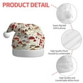 thumbnail image 4 of Daiia Cartoon Mushrooms Print Christmas Knitted Beanie Hat, Large Knit Hat Xmas Small Gifts For Men Women Adult, 4 of 6