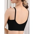 thumbnail image 6 of Spencer Women's Pullover Comfort Bralette, Sizes M-XL, Cami Bras U-Neck Padded Seamless Straps Bralette for Women, Black, 6 of 10