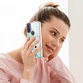 thumbnail image 5 of For Moto G Power 2022 Marble Patterned Case with Card Holder, Back Folio Kickstand PU Leather + Soft Crystal Bumper Edge, Magnetic Clasp Back Cover For Moto G Power 2022,Green, 5 of 6