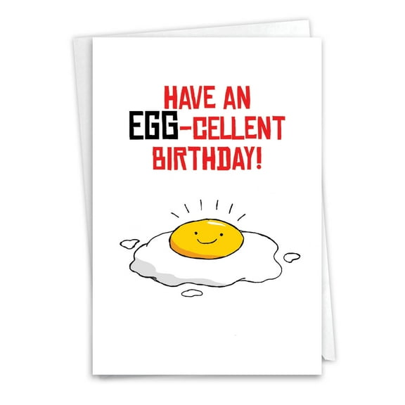 1 Birthday Card with Envelope - Puns-Egg C6119ABDG