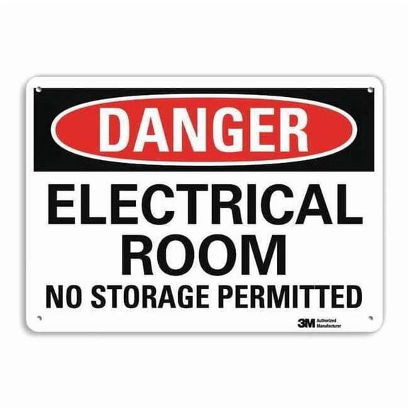 Lyle Danger Sign,4 Hole Mount,14inWx10inH, U3-1410-RA_14X10 U3-1410-RA_14X10