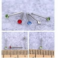thumbnail image 3 of HOOUN Surgical Silver Nose Studs Crystal Gem Bar Body Rhinestone Diamante 2mm - 40 Pcs, 3 of 5