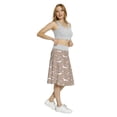 thumbnail image 4 of Women's Dog Bone Silhouette Domestic Animal A-line Printed Skirt Casual Wear, 2XL, Warm Taupe and White, by Ambesonne, 4 of 6