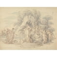 thumbnail image 2 of Edward Francis Burney 24x19 Black Ornate Framed Double Matted Museum Art Print Titled: Telemachus and Mentor Landing on the Island of Calypso, 2 of 5
