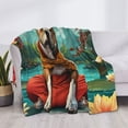 thumbnail image 3 of Gaeub Meditating French Bulldog Printed Flannel Throw Blanket,Plush Throw,Fuzzy Bed Blanket for Bedding Sofa and Travel,Decorative Blanket-80"x60", 3 of 6