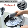 thumbnail image 2 of Paño de limpieza para eliminar óxido Paño de limpieza de plata Paño de cocina mágico Trapo de limpieza de alambre de acero y metal Sartenes Herramientas de limpieza para eliminar óxido, 2 of 5