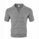 thumbnail image 5 of Mens Casual Manga Corta Botón Abajo Camisas de Moda Botón Sólido Turndown Cuello Blusas, Camisa Ligera Casual, 5 of 6