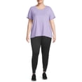 thumbnail image 2 of Reebok Women's Plus Size Renew Short Sleeve High Low Tee, 2 of 5