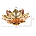 thumbnail image 4 of IBA Indianbeautifulart Lotus Kuber Diya Brass Small Oil Lamp Home Temple Puja Kamal Shape Metal Diya Indian Traditional Puja Gift, 4 of 6