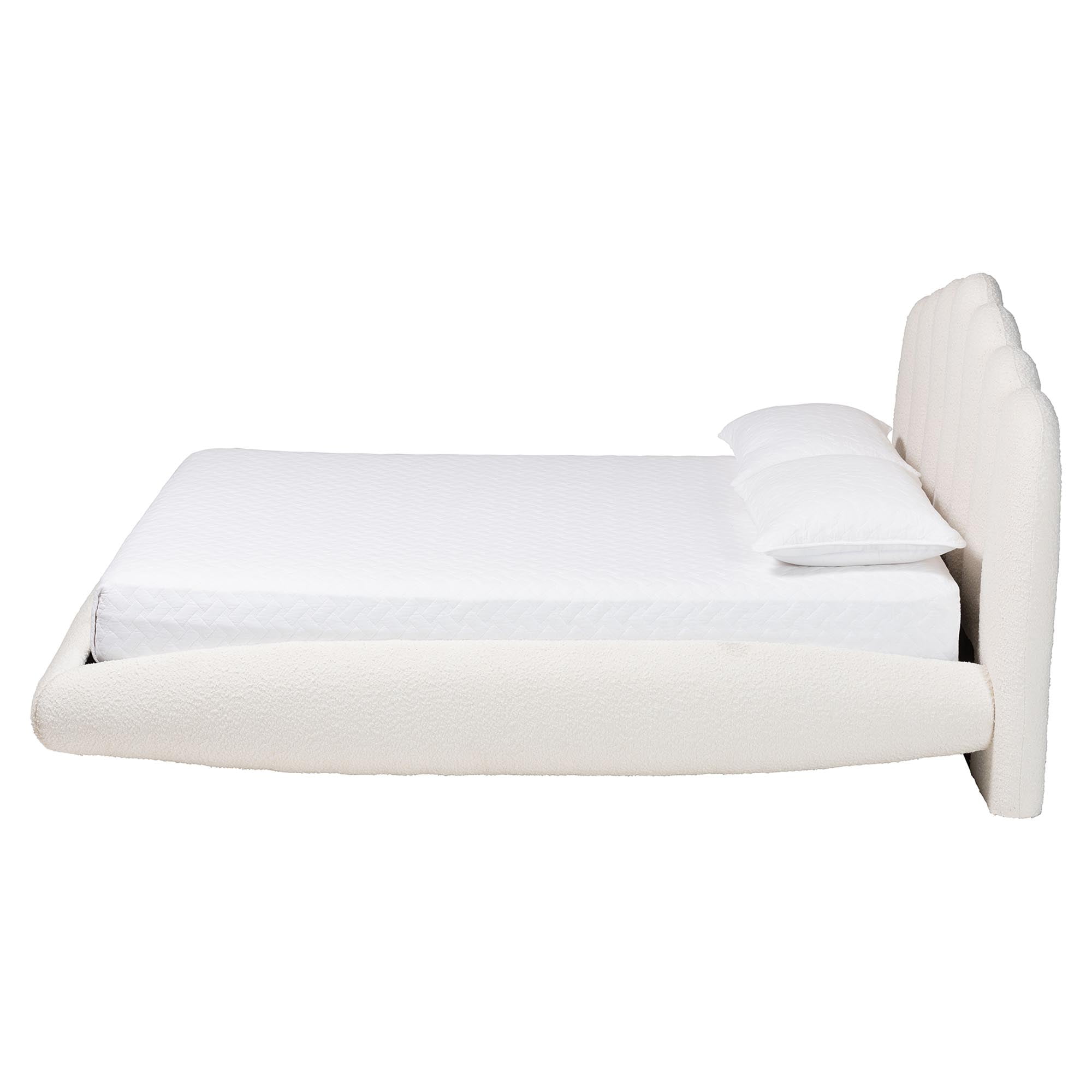 Baxton Studio Grenier Modern Floating Bed, Queen, Cream