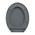 thumbnail image 2 of vidaXL Soft-Close Toilet Seat Quick Release Gray Oval, 2 of 9
