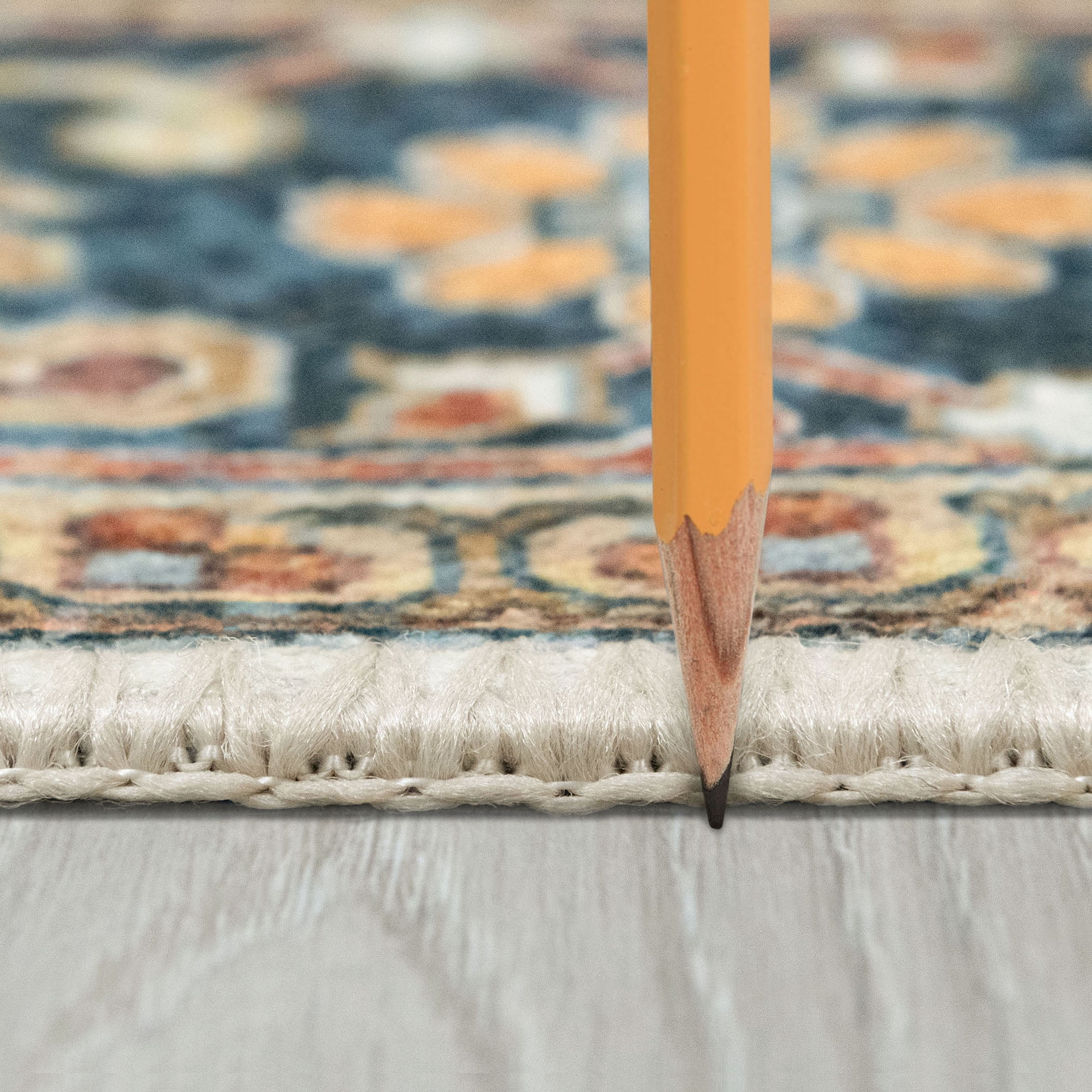 Traditional 8x10 Area Rug (7'5'' x 9'11'') Oriental Rust, Cream Living Room Easy to Clean Machine Washable