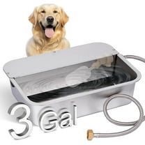 3 Gallon Automatic Dog Water Dispenser for Large Dogs Stainless Steel Bowl, Large Self Filling Auto Water Bowl Outdoor for Cats Livestock Chicken