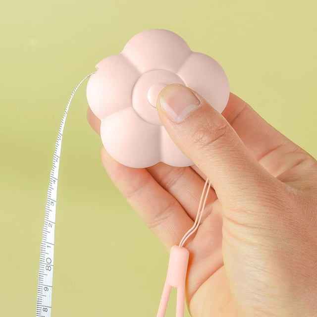 Household Essentials Tools Home Improvement,Flower Shaped Small Tape Measure 2Meter Plastic Tape Measure Rubber Ruler Telescopic Measuring Ruler Full Three Circumference Ruler Petal Shaped Small Tap