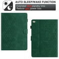 thumbnail image 5 of Case for iPad 5th/6th/9.7 2017/2018, Embossed PU Leather Cover Flip with Smart Auto Wake / Sleep Stand Function Pencil Holder and Card Slots & Footgrip for iPad 5th/6th/9.7 2017/2018 Case, Green, 5 of 5