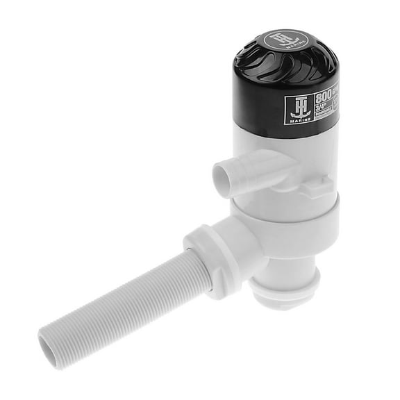 800 GPH Thru-Hull Livewell Pump - High-Performance Marine Livewell Pump for Fishing - Durable & Corrosion-Resistant Design with Quiet Operation - Easy Installation & 3/4 Inch Hose Outlet