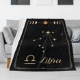 thumbnail image 3 of Libra Blanket Constellations Throw Blankets 12 Horoscope Astrology Soft Cozy Personalized Flannel Throw Blankets 50x40 in, 3 of 6