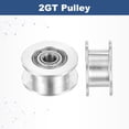 thumbnail image 4 of 10 Pcs 2GT Idler Pulley Toothless 4mm Bore for 6mm Width Belt Silver, 4 of 6