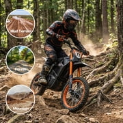 X-Pro E-Hawk 3500W Electric Dirt Bike for Adults & Teens - Powerful Brushless Motor with 14/12 Off-Road Tires!