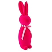Easter Flocked Bunny Decor, Magenta, 27 Inch, Way To Celebrate
