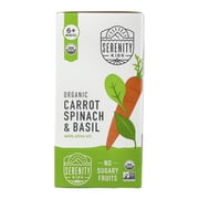 Serenity Kids Organic Carrot, Spinach & Basil with Olive Oil, 6+ Months, 6 Pouches, 3.5 oz (99 g) Each