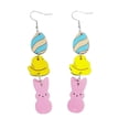 thumbnail image 3 of KLKCMS Boucles d'Oreilles Mignonnes de Pâques Pendentifs Pendants, Bijoux de Pâques, Forme d'Œuf, 3 of 7