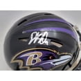 thumbnail image 2 of David Ojabo Autographed Baltimore Ravens Black Speed Mini Helmet Beckett BAS QR 206132, 2 of 2