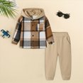 thumbnail image 2 of UAYOTSE Boys Color Block Hoodie Sweatshirt Jogger Set 3 6 12 18 Months 2T 3T 4T 5T Fit Long Sleeve Fall Outfit 2PCS Size 3-4 Years, 2 of 7