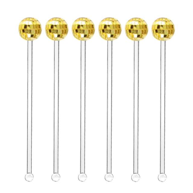 10/24 Uds agitadores de cóctel agitador 19cm varillas giratorias superiores redondas para Bar en casa Hugtrwg Para estrenar