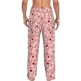thumbnail image 7 of Salouo Ladybug And Flowers Print Pajama Pants for Men, Lounge Pants Elastic Waistband Casual Men's sleepwear Loungewear Sleep Pajama Pant -Small, 7 of 7